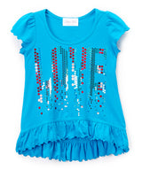 Girls Top Short Sleeve Top - LOVE