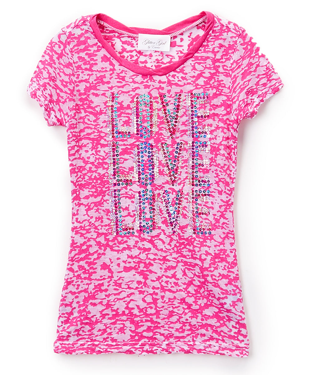 Girls Top Short Sleeve - LOVE