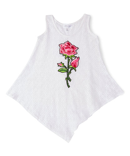 Girls Sleeveless Top - Flower