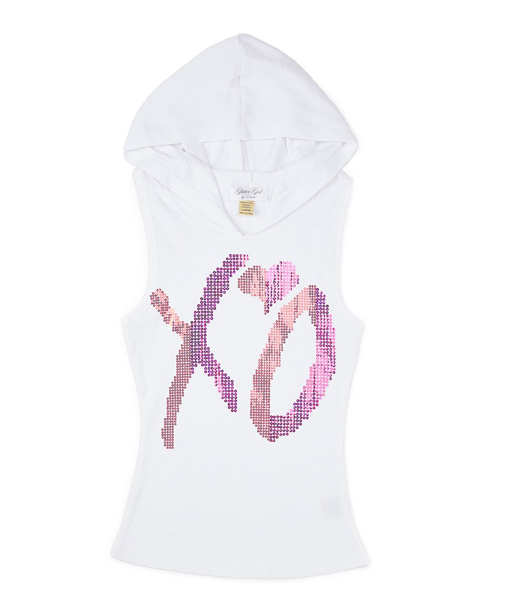 Girls Sleeveless Top -Hoodie- Xo