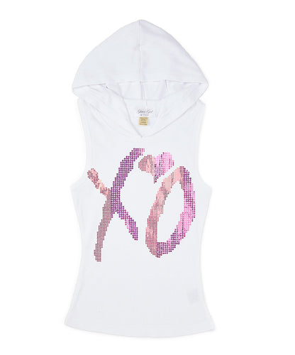 Girls Sleeveless Top -Hoodie- Xo