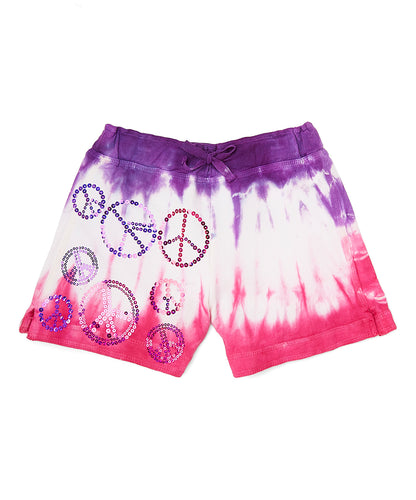 Girls Shorts - Sequin Peace Sign