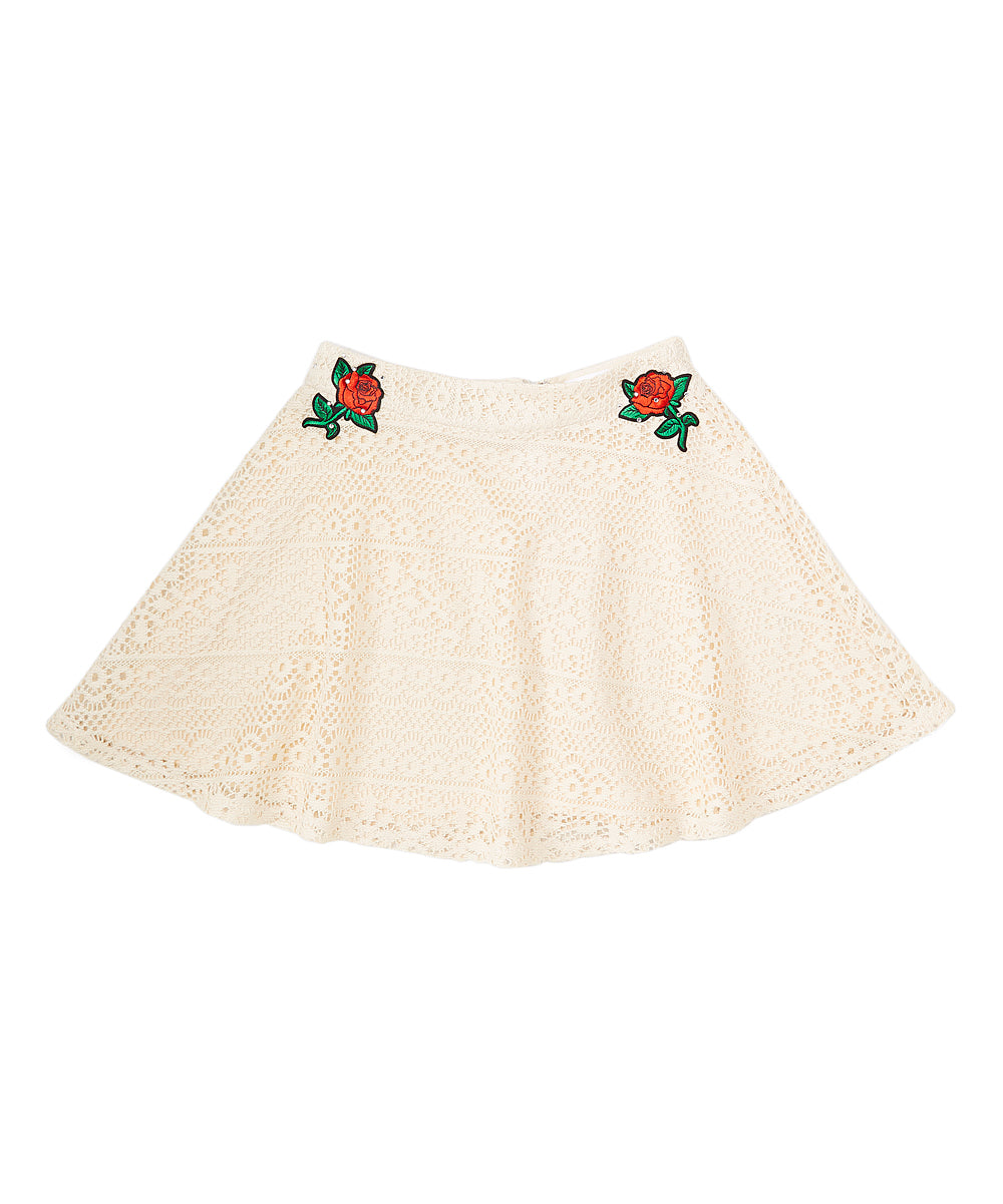 Girls Skirt - Lace/Roses