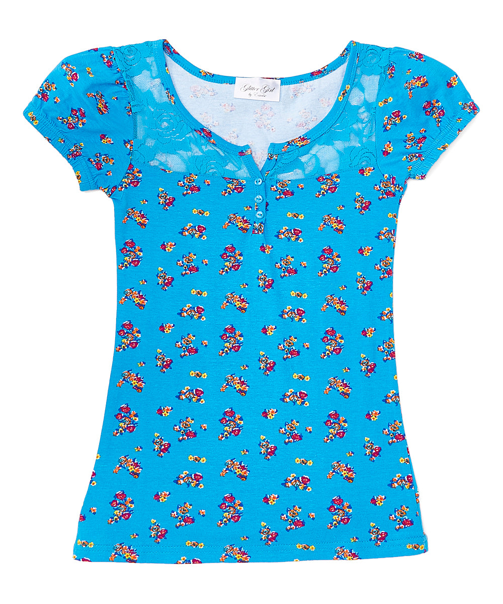 Girls Top Short Sleeve - Rosebuds