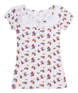 Girls Top Short Sleeve - Rosebuds