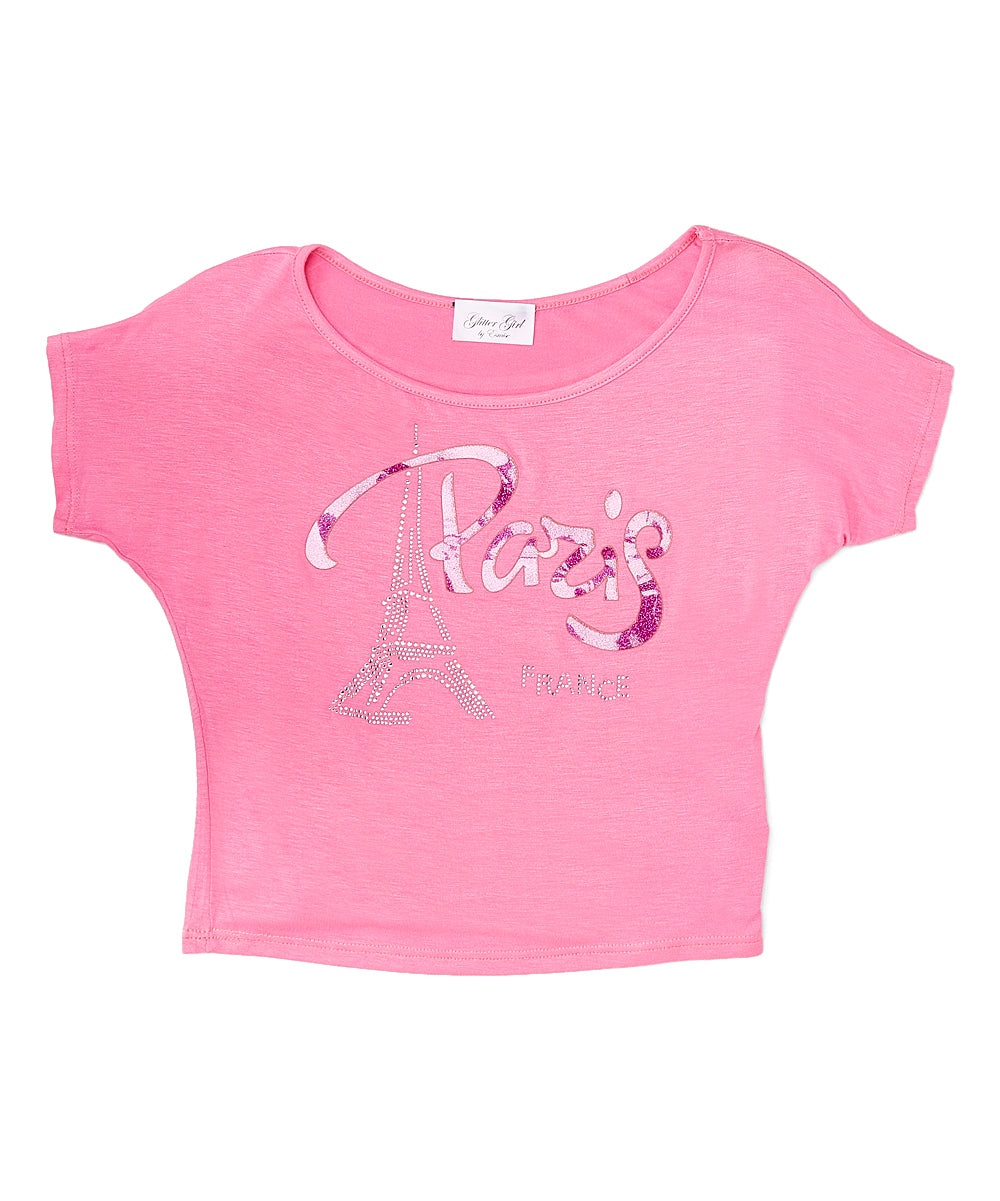 Girls Top Short Sleeve Top Paris