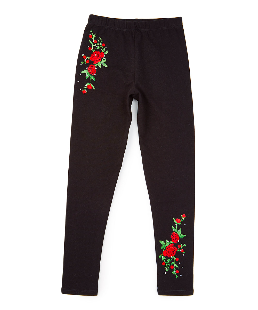 Girls Pant - Leggings - Flowers