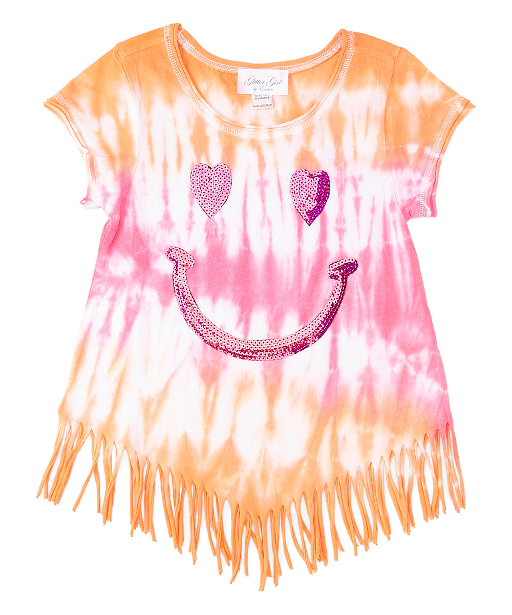 Girls Short Sleeve Top - Happy Face