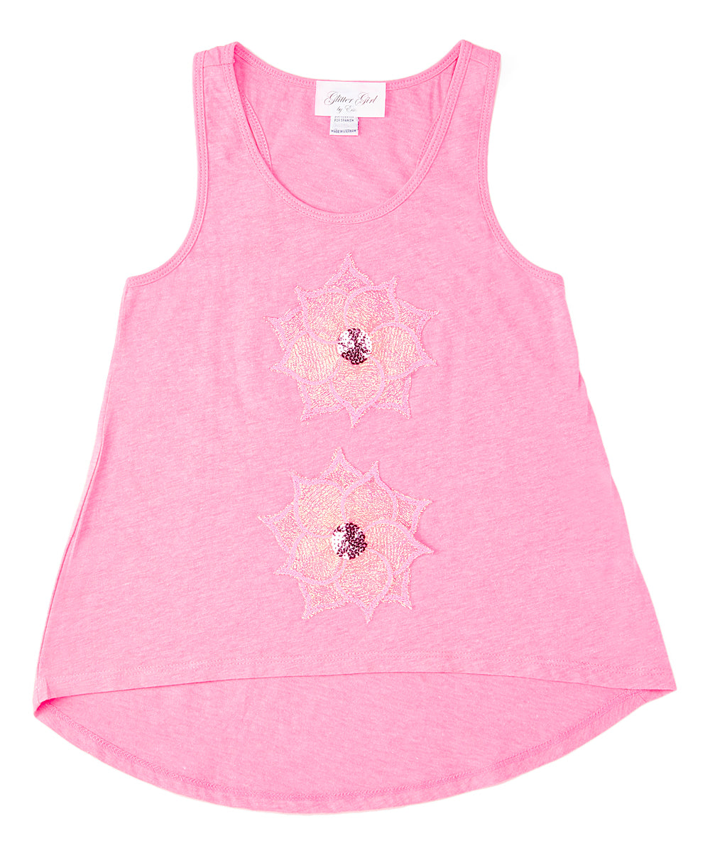 Girls Sleeveless Top - Flowers