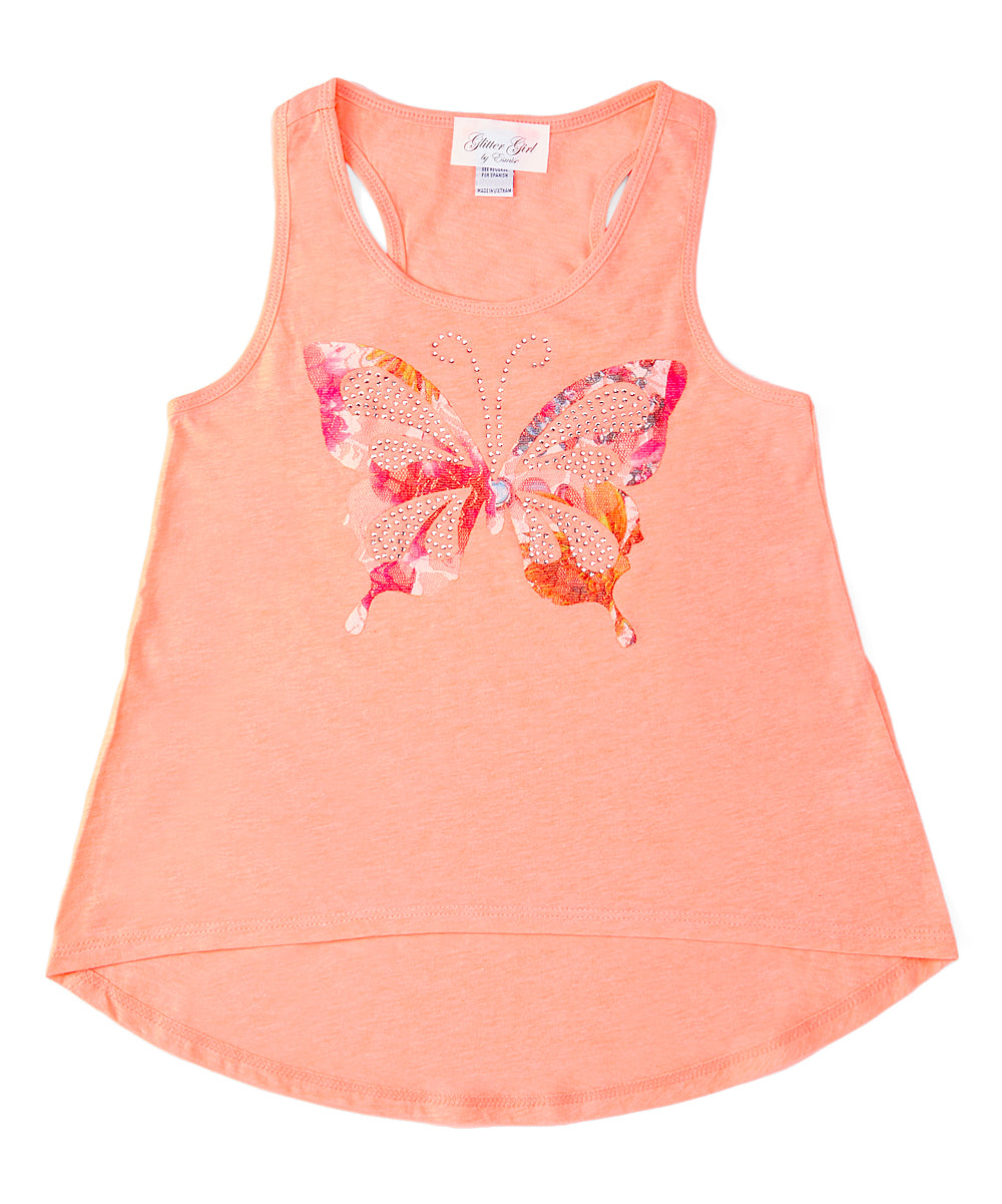 Girls Sleeveless Top - Butterfly