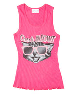 Girls Sleeveless Top - Cat