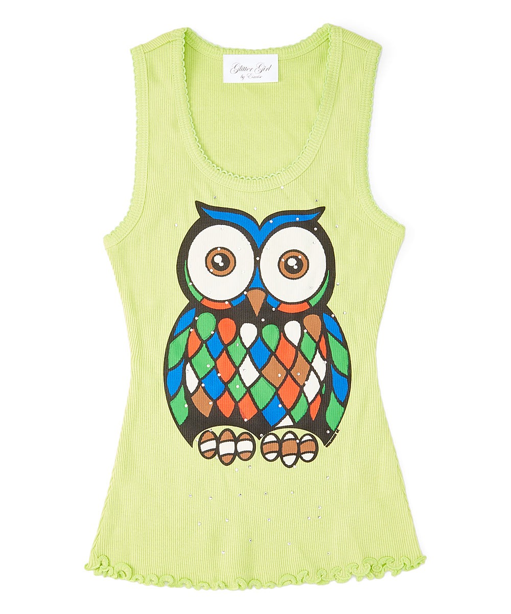 Girls Sleeveless Top - Owl