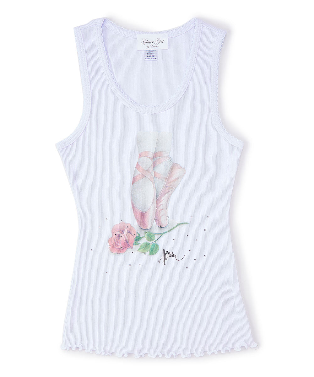 Girls Sleeveless Top - Ballet Slippers