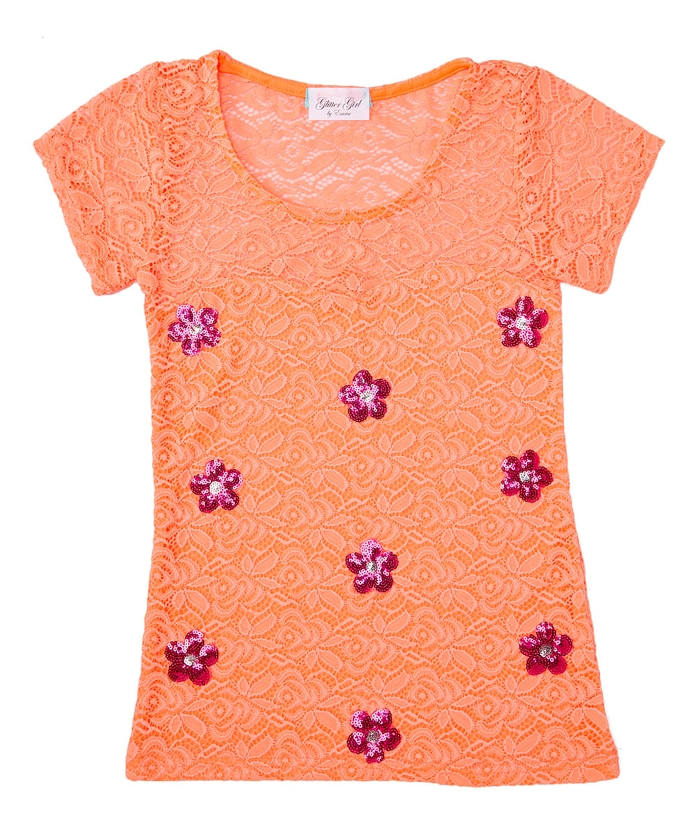 Girls Top Short Sleeve Top - Daisies
