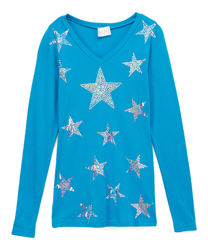 Girls Long Sleeve Top - Stars