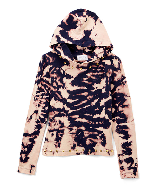 Girls Long Sleeve Hoodie - Tie dye  By Glitter Girl