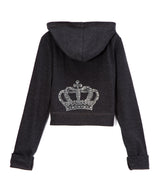 Girls Long Sleeve Jacket - Rhinestone Crowns  By Glitter Girl