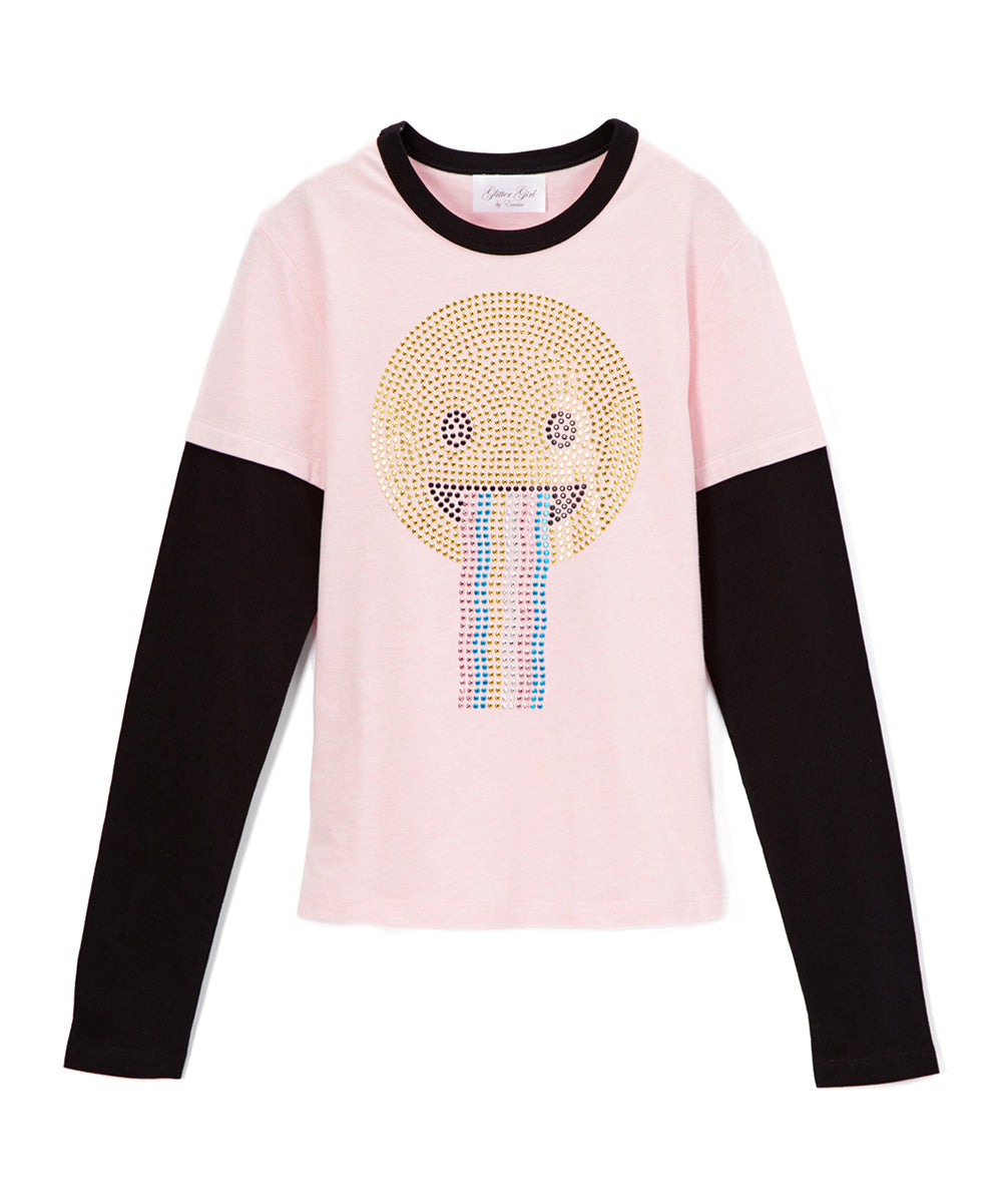 Girls Long Sleeve Top - Emoji