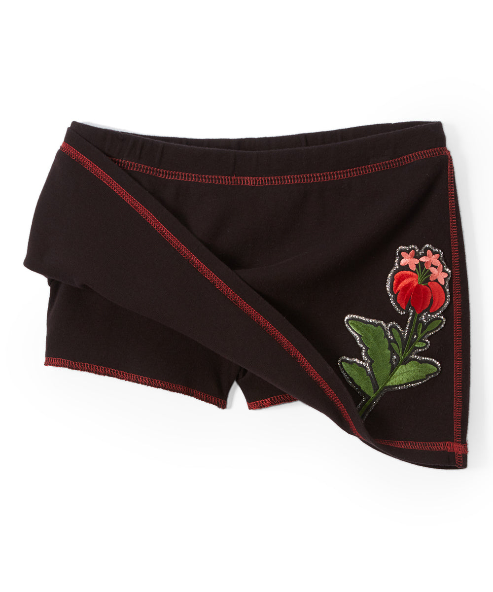 Girls Skort - Shorts Underneath - Flower