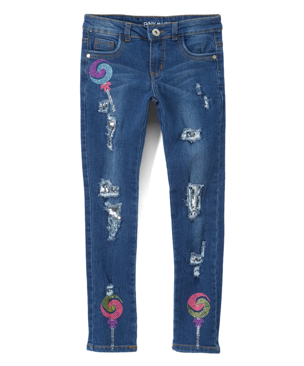 Girls Pant - Denim Lollipop