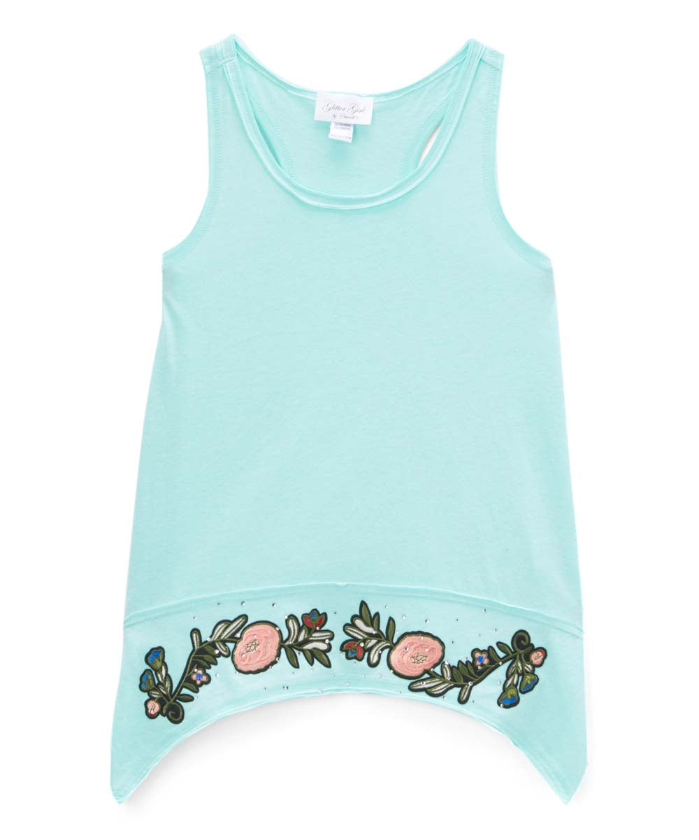 Girls Sleeveless Top - Flowers