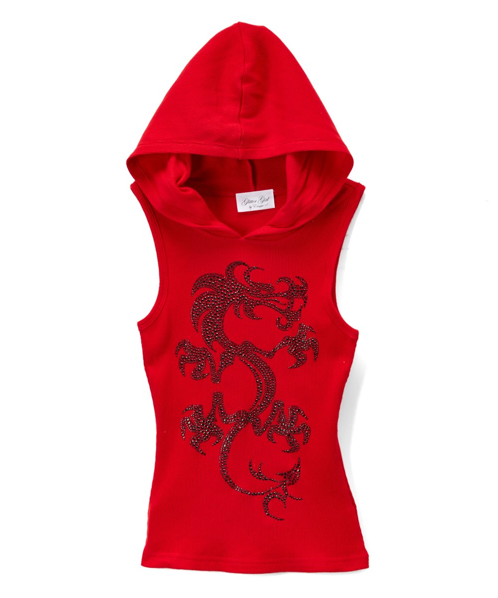 Girls Sleeveless Top - Dragon Hoodie