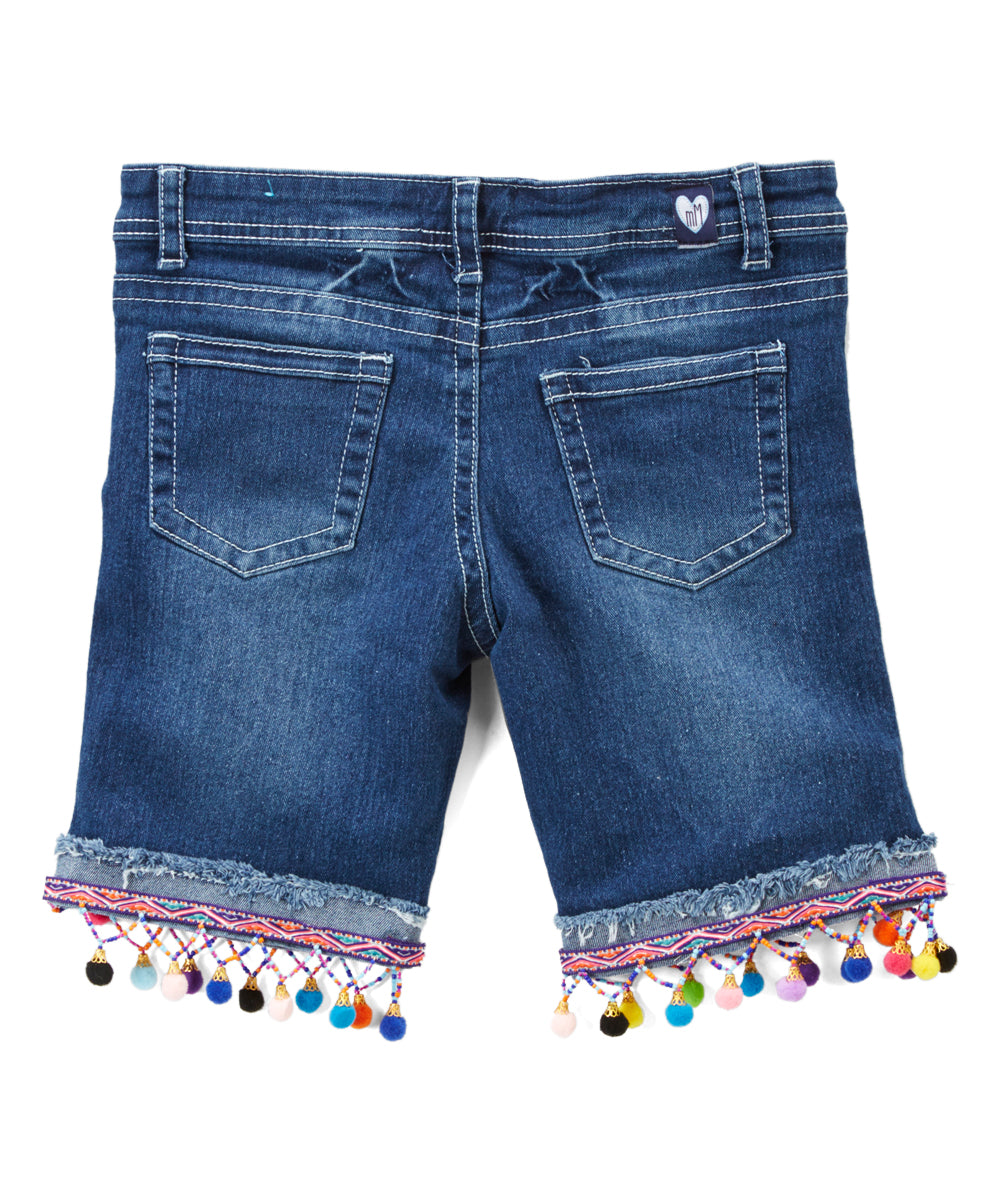 Girls Shorts - Denim - Fringe