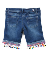 Girls Shorts - Denim - Fringe