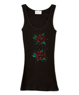 Girls Sleeveless Top - Sequin Flowers