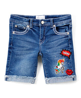 Girls Shorts - Denim - Unicorn