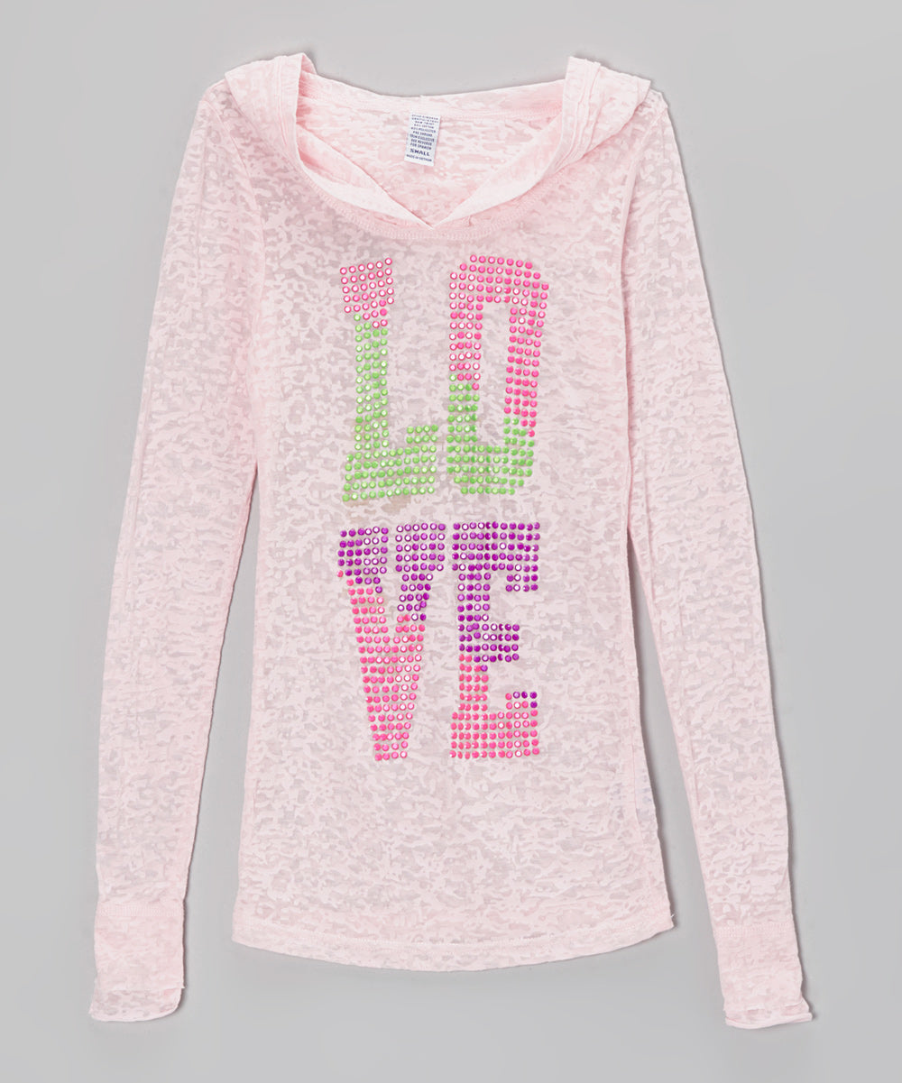 Girls Long Sleeve Top -LOVE