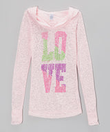 Girls Long Sleeve Top -LOVE