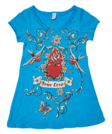 Girls Short Sleeve Top - True Love