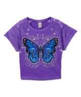 Girls Short Sleeve Top - Butterfly