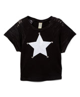 Girls Short Sleeve Top - Sequin Star