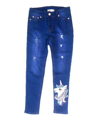 Girls Pant - Denim - Unicorn