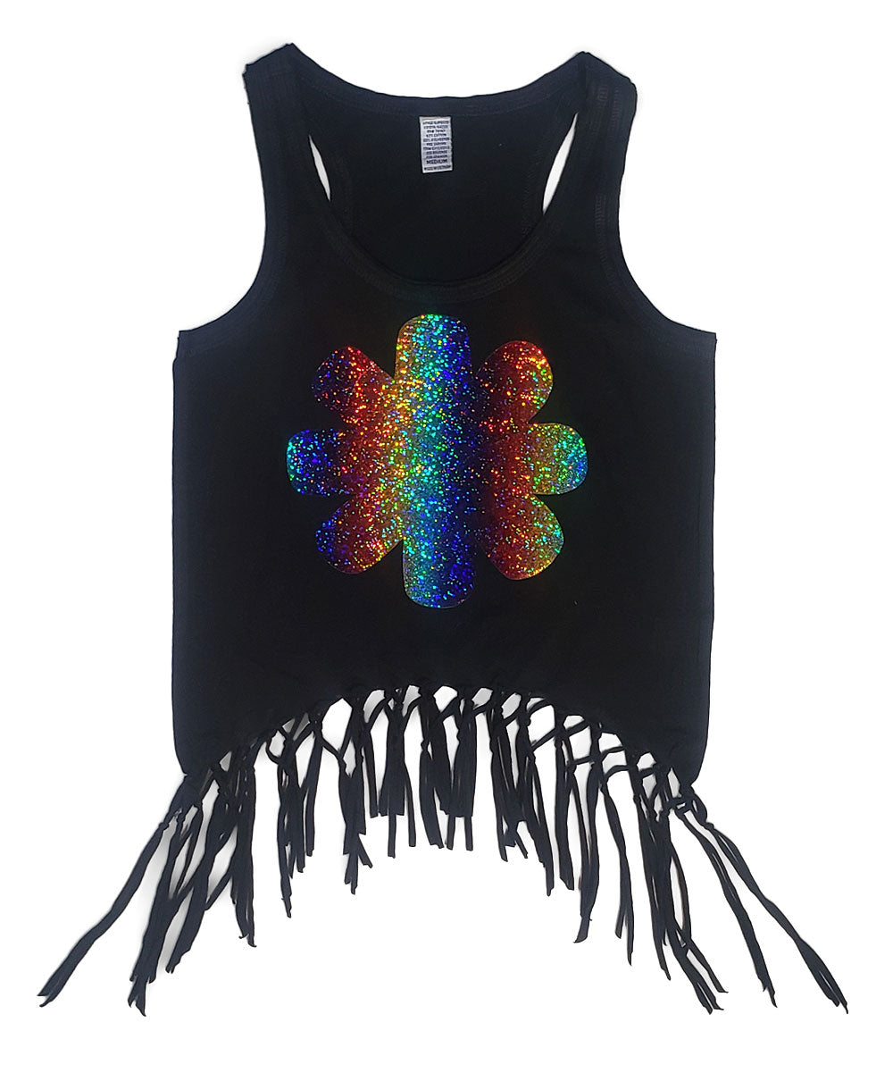 Girls Sleeveless Top - Multi Color Flower By Glitter Girl