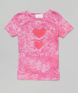 Girls Top Short Sleeve T shirt - Hearts