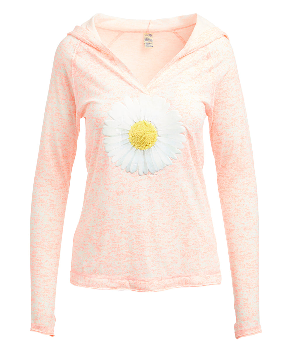 Junior Long Sleeve Top Pullover Hoodie - Daisy